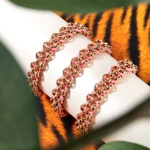 Rose Gold and Pink Small Kismet Links Adjustable NOGU Bracelet
